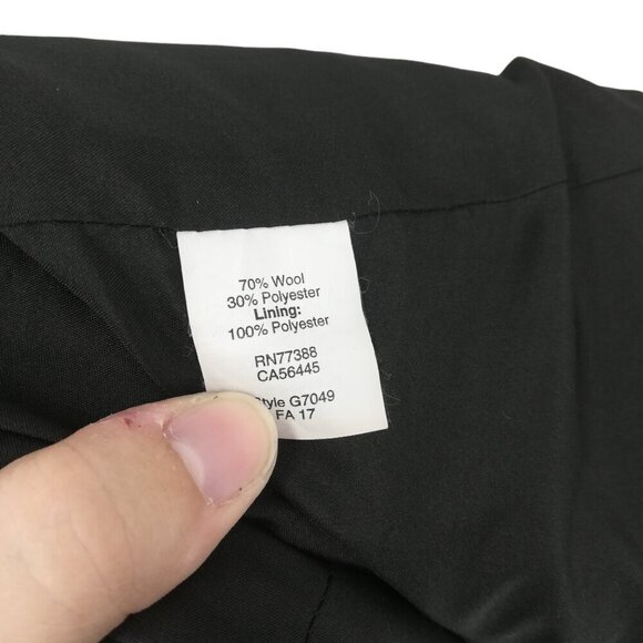 J Crew Factory Black Lightweight Wool Blazer Size 6 Lined Jacket Career 2 Button - Picture 12 of 13